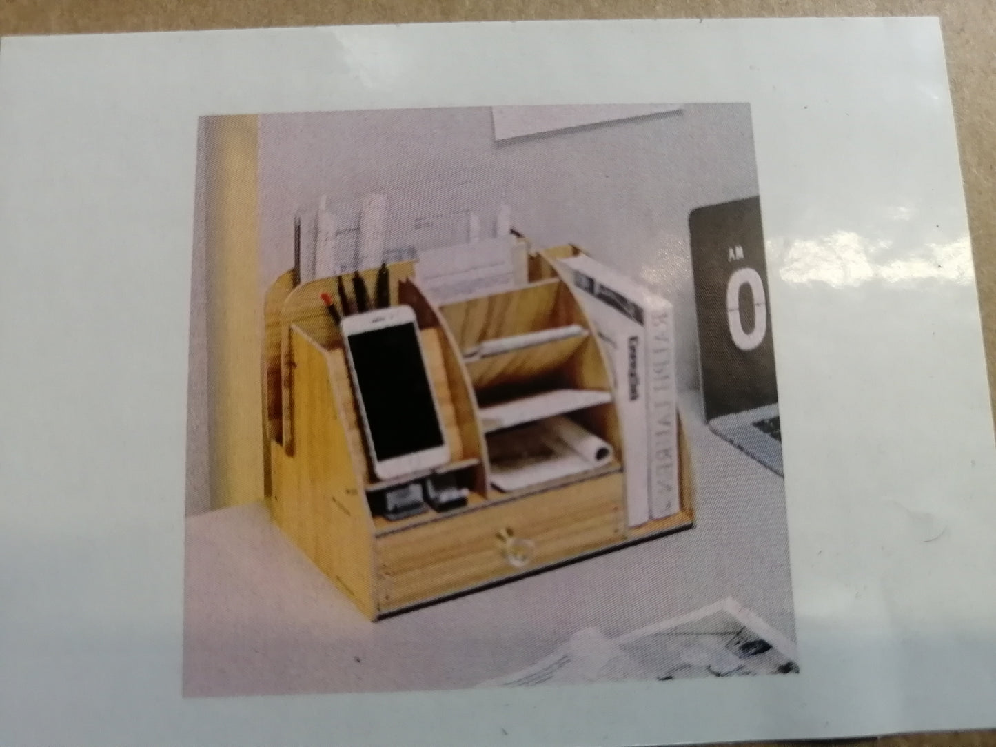 WOOODEN DESK ORGANIZER