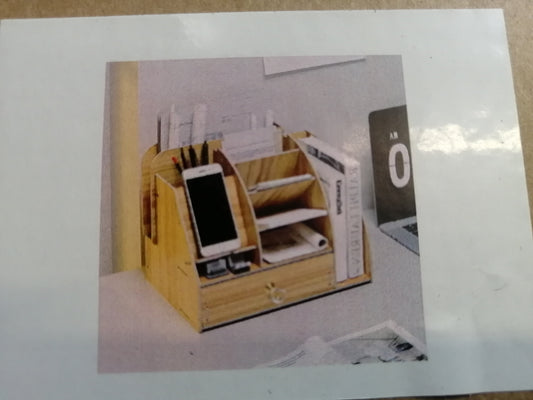WOOODEN DESK ORGANIZER