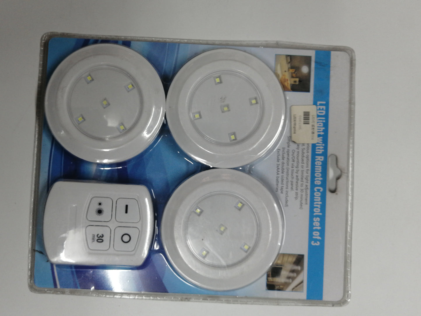 LED LIGHT WITH REMOTE CONTROL SET OF 3