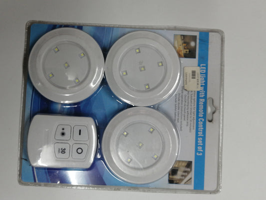 LED LIGHT WITH REMOTE CONTROL SET OF 3