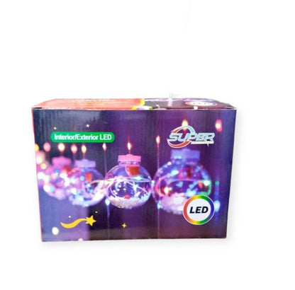 ZYF-18 RGB Ball Shaped Santa LED Fairy Curtain Light