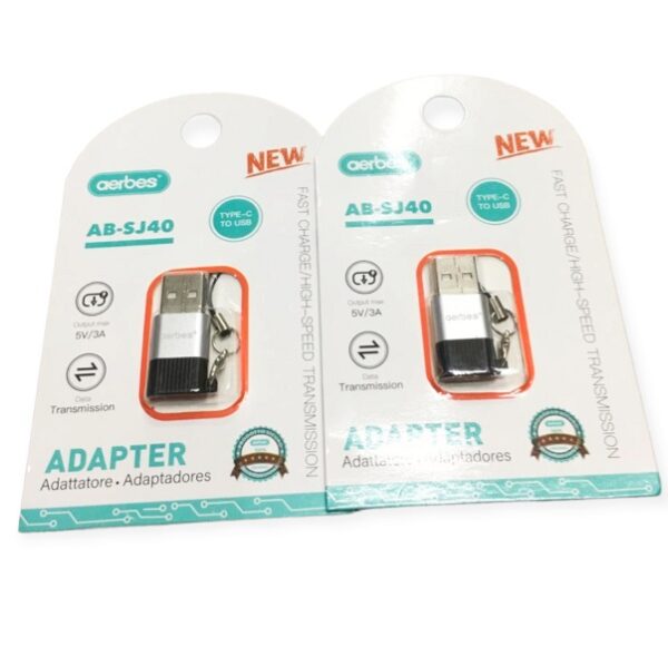 Aerbes AB-SJ40 USB 3.0 Male To Type C Female Adapter With Lanyard
