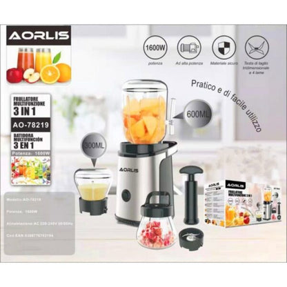 Aorlis AO-78219 Multifunctional Electric Blender with Vacuum Function 1600W