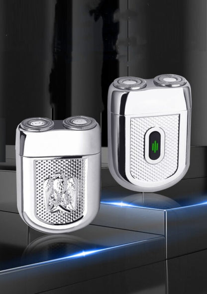 Aerbes AB-J428 USB Rechargeable Portable Rotary Double-head Hair Shaver