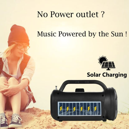 Aerbes AB-SD17 Solar Powered Bluetooth Speaker With Flashlight And Phone Holder