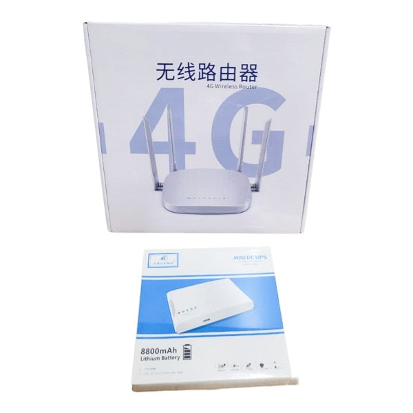 G4304K 4G Wireless Router + JG763 8800mah Mini UPS Battery Back Up