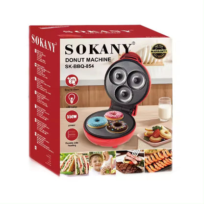 3 Holes Mini Doughnuts Donut Maker Machine for Kid-Friendly Breakfast Cake Pop Waffle Makers for Kids