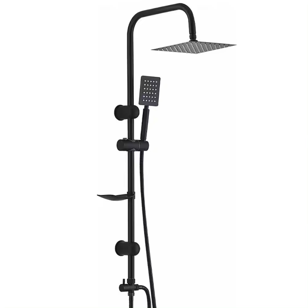 Bathroom Faucet Sanitary Ware Fitting silvery brass Rain Shower Column Set