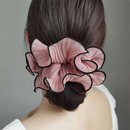4pcs Elegant Fabric Hair Ties With Tassel Design