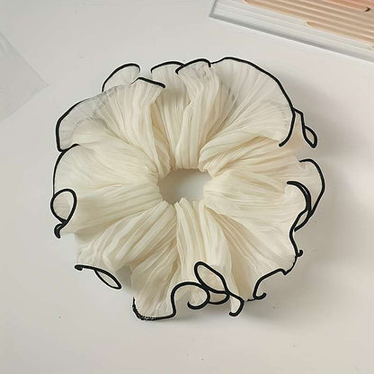 4pcs Elegant Fabric Hair Ties With Tassel Design