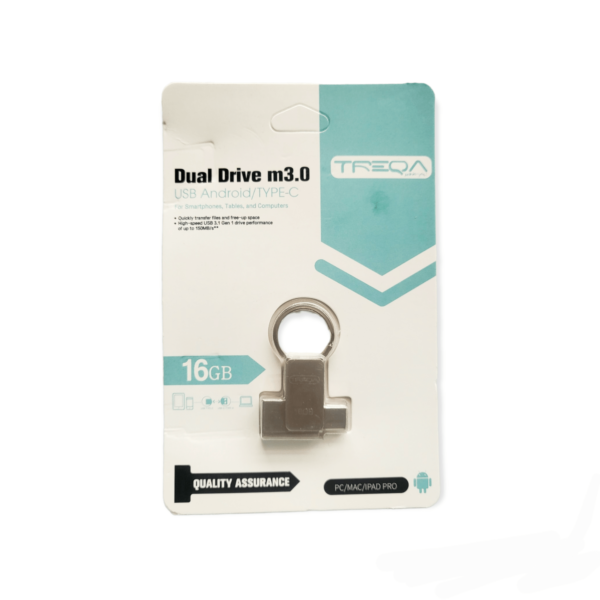 Treqa UP-02-16GB Android/ USB Type C 3.0 Flash Drive OTG