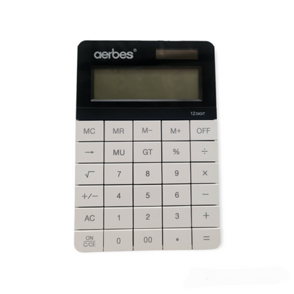Aerbes AB-J144 12 Digit Dual Power Supply Calculator Flat Buttons