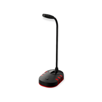 XF0687 Black and Red Base Flexible Tube Gaming 3.5mm Computer Microphone