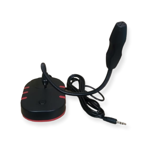 XF0687 Black and Red Base Flexible Tube Gaming 3.5mm Computer Microphone