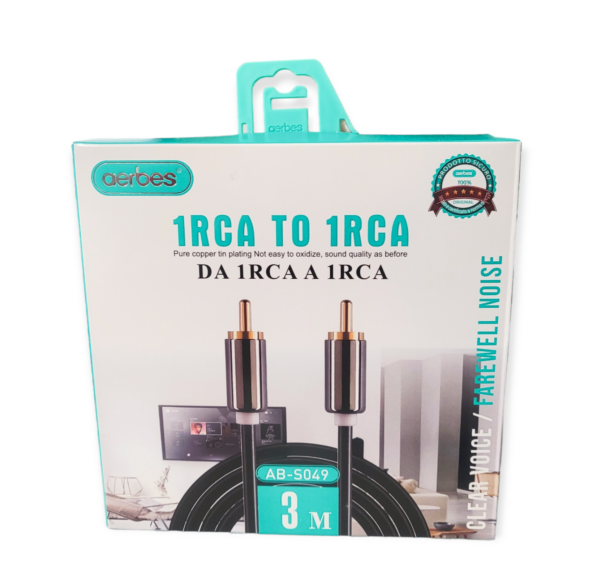 AB-S049 1RCA Male to 1RCA Male Cable 3M