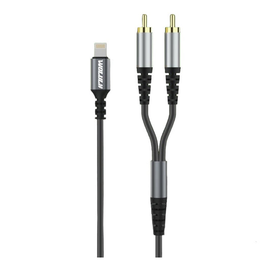 Wolulu AS-51182 Lightning Pin For IOS To Dual Lotus Head 1.5M