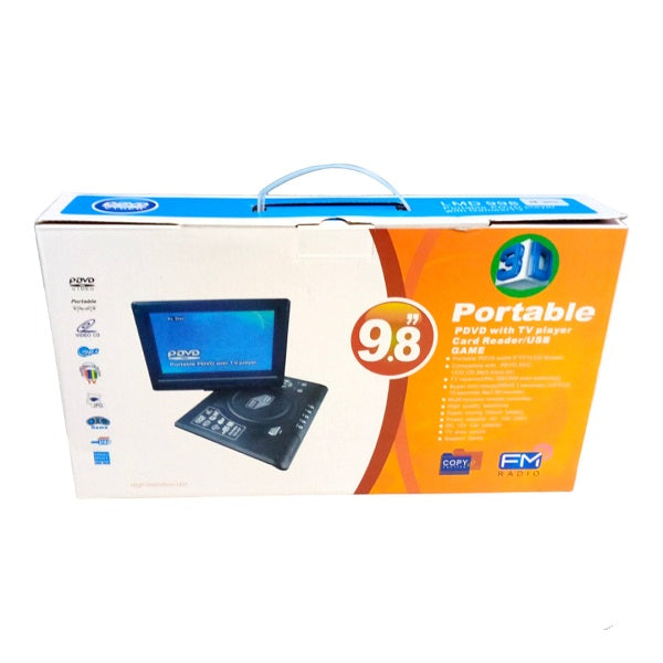 LMD-998 Portable HD DVD Player With LCD Screen With TV Tuner/Card Reader/USB/Game 9.8″