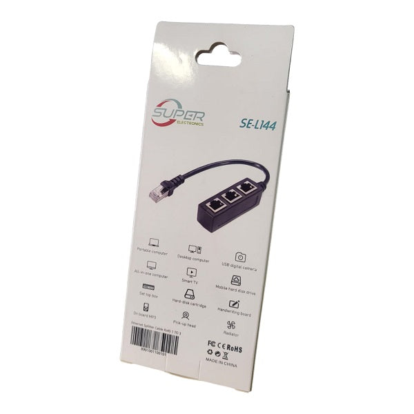 SE-L144 RJ45 Splitter Ethernet One Male To Three Female Extension Line