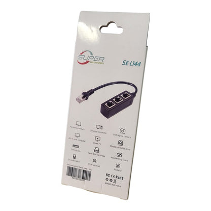 SE-L144 RJ45 Splitter Ethernet One Male To Three Female Extension Line