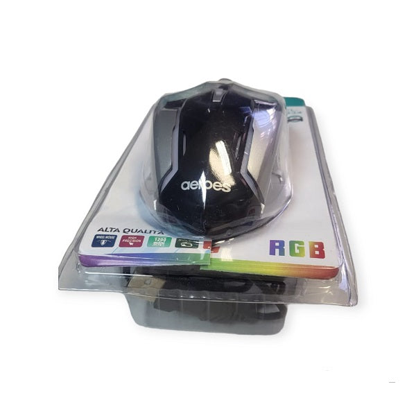 Aerbes AB-D334 RGB LED Wired USB Mouse
