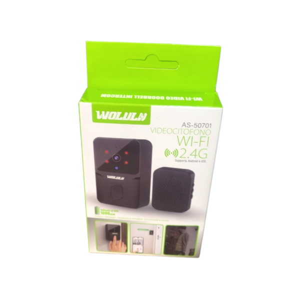 Wolulu AS-50701 USB Rechargeable WIFI Wireless Camera Doorbell With Tuya App