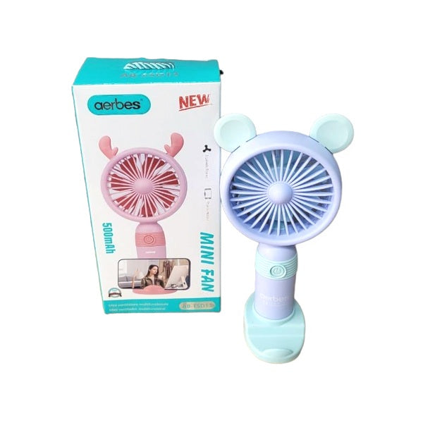 Aerbes AB-FSD13 Rechargeable Mini Fan With 500Mah Battery