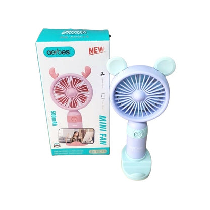 Aerbes AB-FSD13 Rechargeable Mini Fan With 500Mah Battery