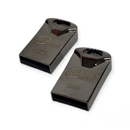 2GB USB 2.0 Flash Drive Metal Mini Pocket Size