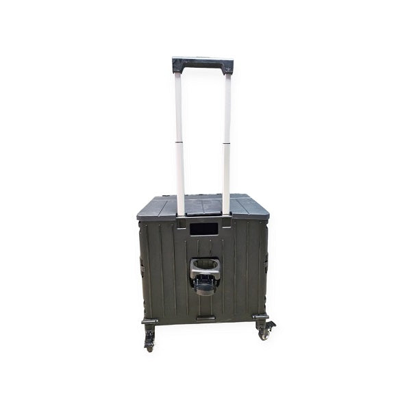 JG20375290 Collapsible Plastic Shopping Trolley Bag With Bottle Holder 44cm x 38cm x38cm