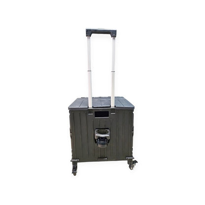 JG20375290 Collapsible Plastic Shopping Trolley Bag With Bottle Holder 44cm x 38cm x38cm