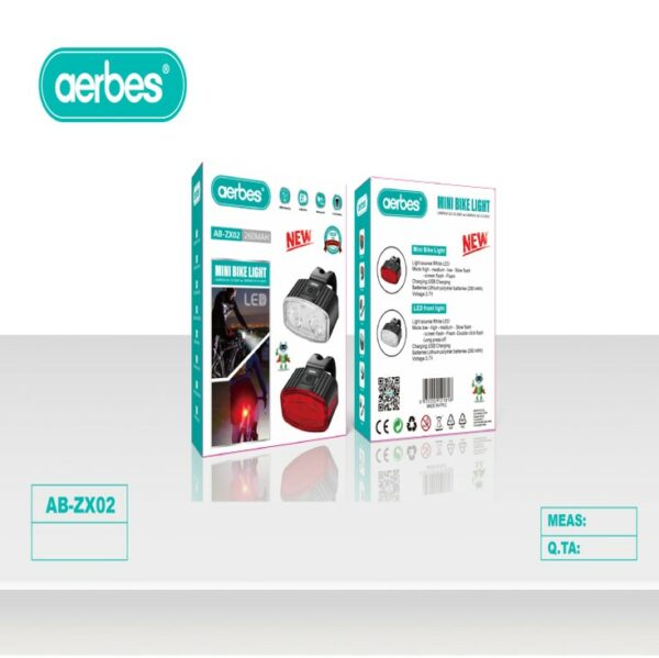 Aerbes AB-ZX02 Mini Bicycle Taillight 260mah Battery