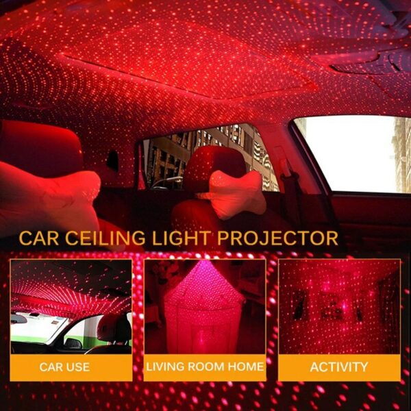 Portable USB Starry Projector LED Car Interior Laser Light