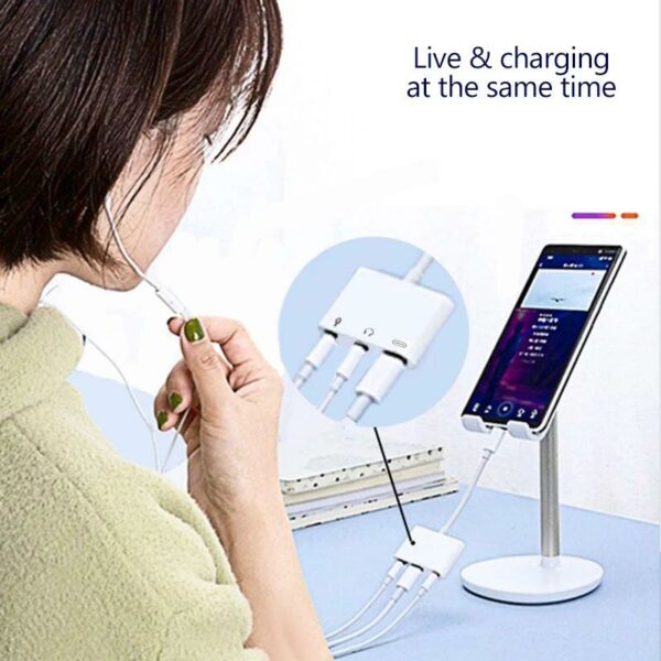 JH-099 Live Converter Adapter for iphone 7 8 X XS 3 in 1 Live Streaming lightning OTG Adapter