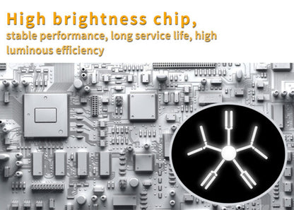 FA-004 E27 LED Snowflake Shape Foldable Pattern Changing Light 80W 6500K