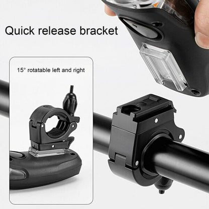 Aerbes AB-ZX08 Bicycle Front Light Code Meter Horn With Digital Display