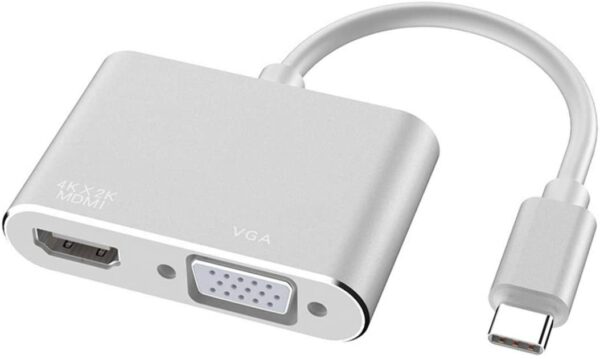 Type C male to HDMI and VGA female Adapter Cable