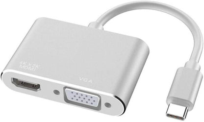 Type C male to HDMI and VGA female Adapter Cable