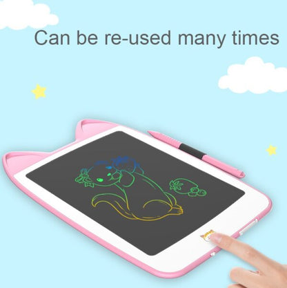 KA-1893 Kids Cat Ear Writing/Drawing Tablet With Stylus 10″