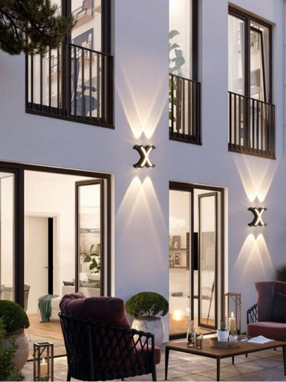 7W 3000K 4 LED X Shaped Wall Lamp