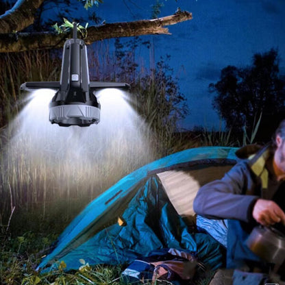 FA-2368 Portable Solar Powered Lamp With Hanging Hook, Double As A Power Bank