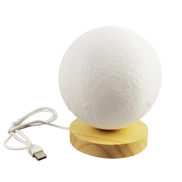 Rechargeable Multi Color Rotating Moon Lamp 18cm