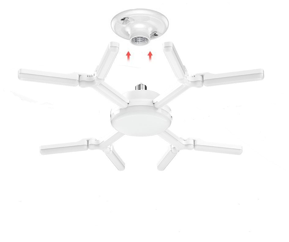FA-004 E27 LED Snowflake Shape Foldable Pattern Changing Light 80W 6500K