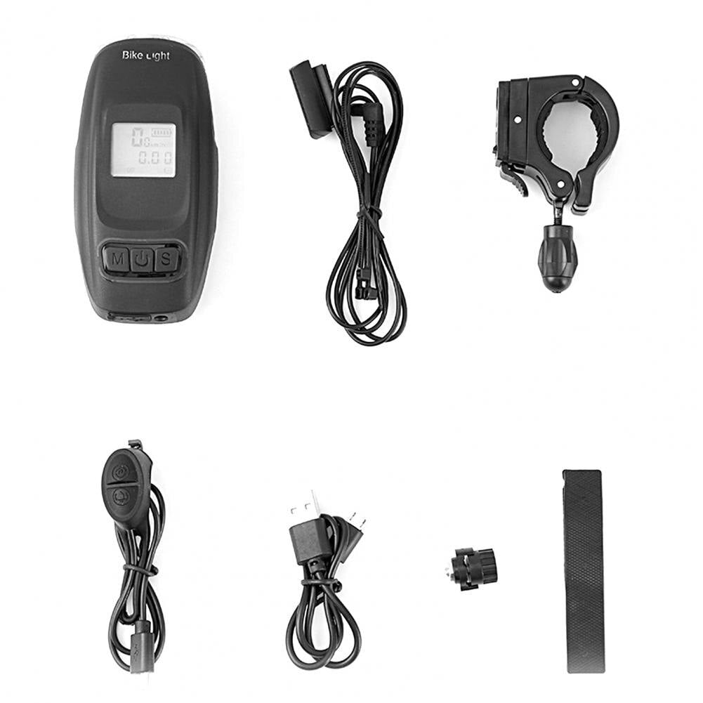 Aerbes AB-ZX08 Bicycle Front Light Code Meter Horn With Digital Display