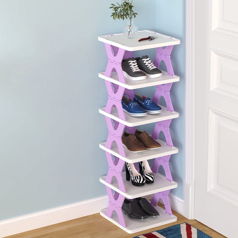 Smart Store Collapsible Shoes Stand,Shoe Tower Rack Suit for Small Spaces,Closet,Small Entryway,Easy Assembly and Stable in Structure,Corner Storage Cabinet for Saving Space