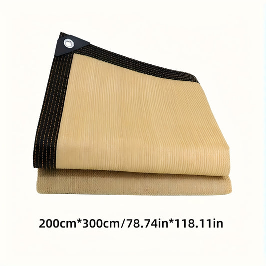 Encrypted Shade Sail, UV Protection Plant Tent, Durable Thickened PE Animal Shelter Cloth with Reinforced Grommets for Patio, Balcony, Garden, Non-Waterproof, Ventilated, Cooling Awning with PVC Bracket