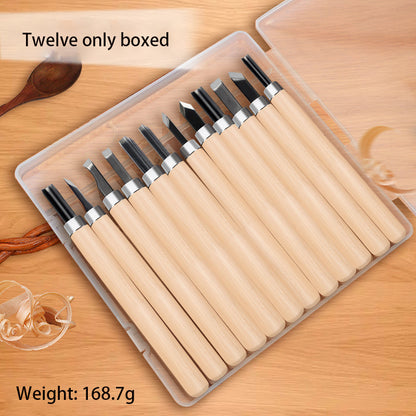 12 Pieces Wood Carving Knife Tools Chisel Set