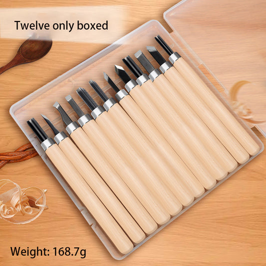 12 Pieces Wood Carving Knife Tools Chisel Set