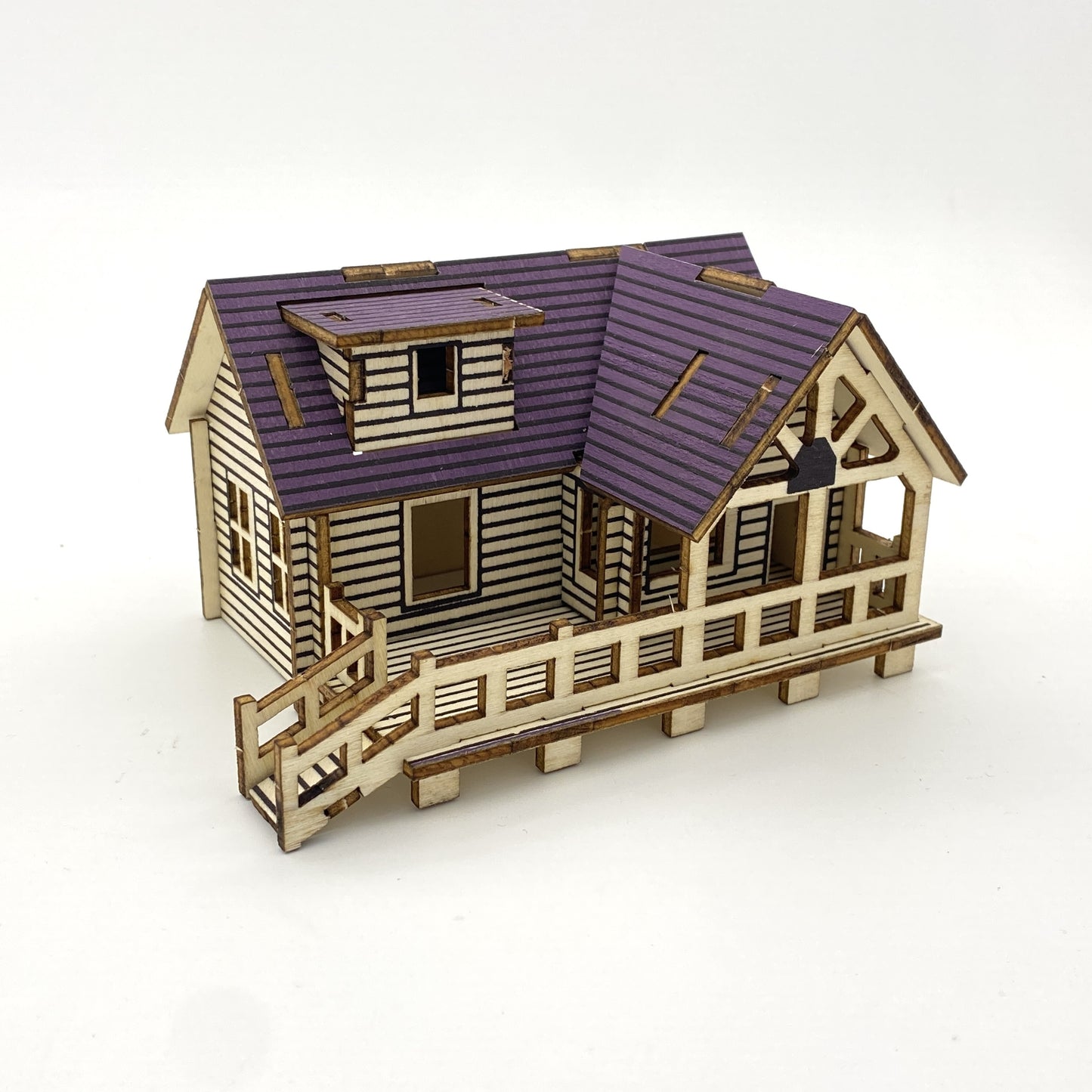 Wooden 3D puzzle building model puzzle kit small villa model DIY handmade kit laser cutting assembly model kit educational three-dimensional