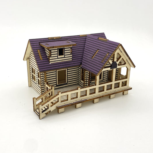 Wooden 3D puzzle building model puzzle kit small villa model DIY handmade kit laser cutting assembly model kit educational three-dimensional