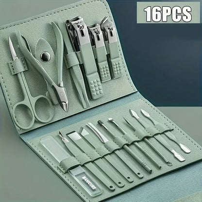 Nail Clippers Manicure Tool Set, with Portable Travel Case, Cuticle Nippers And Cutter Kit, Professional Nail Clippers Pedicure Kit, Grooming Kit for Travel
